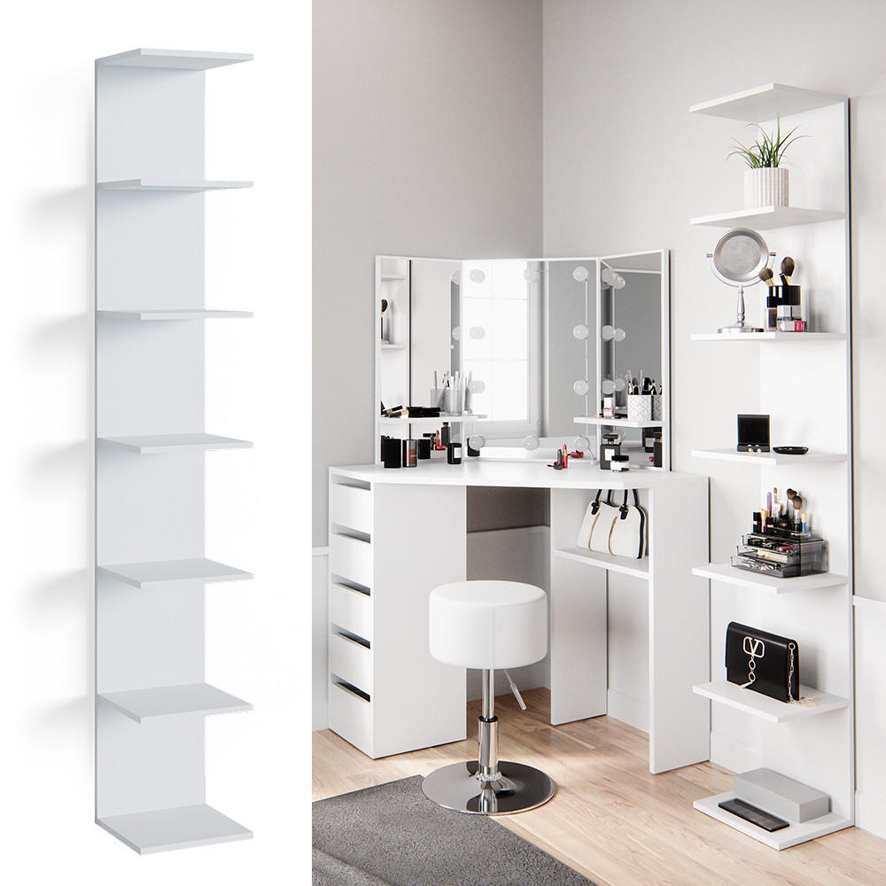 WANDREGAL Paolo Weiß 30 x 190 cm - Weiß, Holzwerkstoff (30/190/28cm) - Vicco