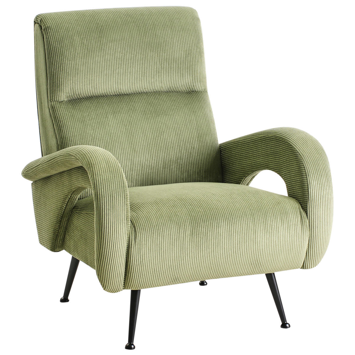 SESSEL Cord Grün Svalov - Grün, Textil (77/93/75cm) - Beliani