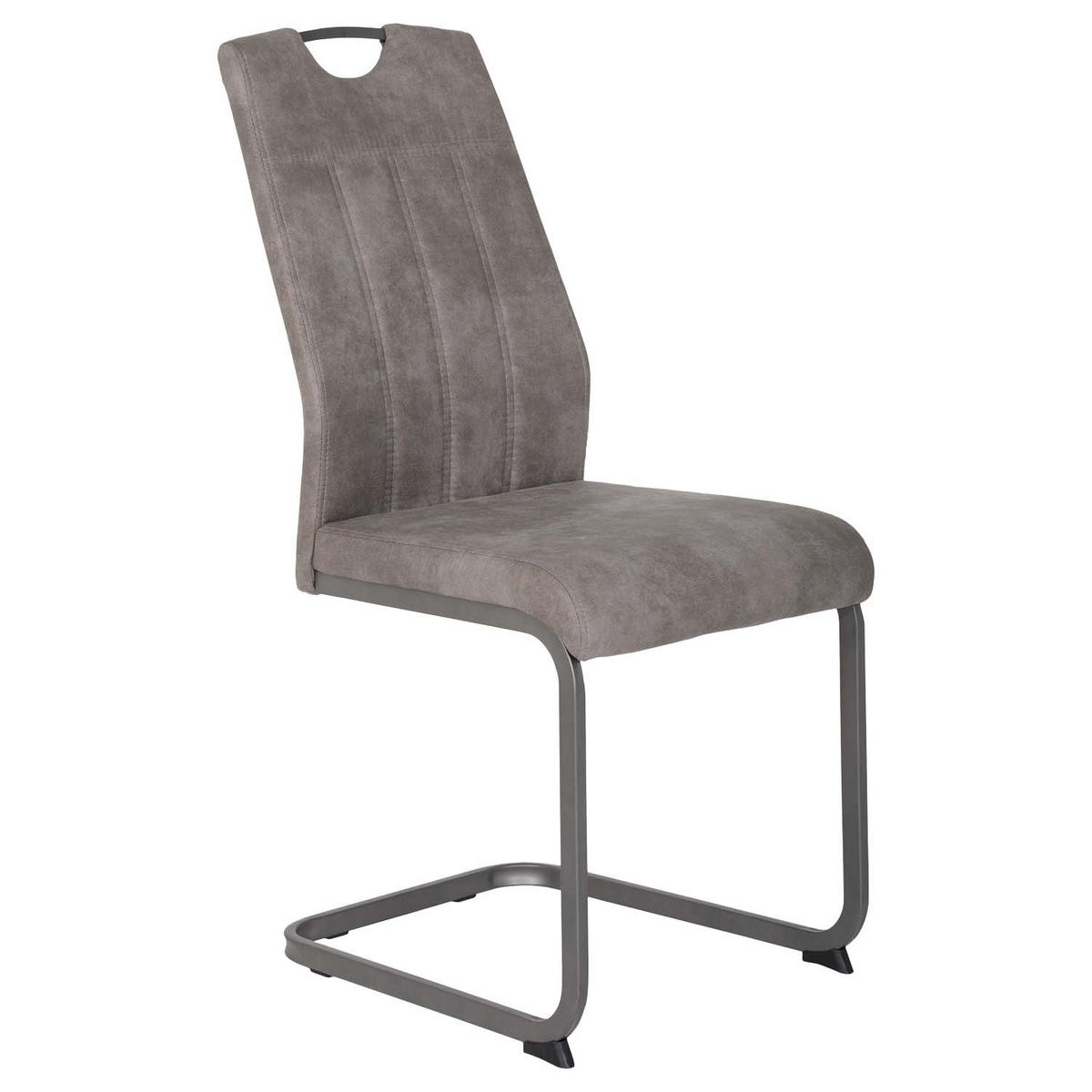 ESSGRUPPE Lucia, 5 tlg. - Tisch Artisan, 4 Stühle Grau - Eiche Artisan/Grau, Holzwerkstoff/Textil (140/76/90cm) - Möbel Stellbrink