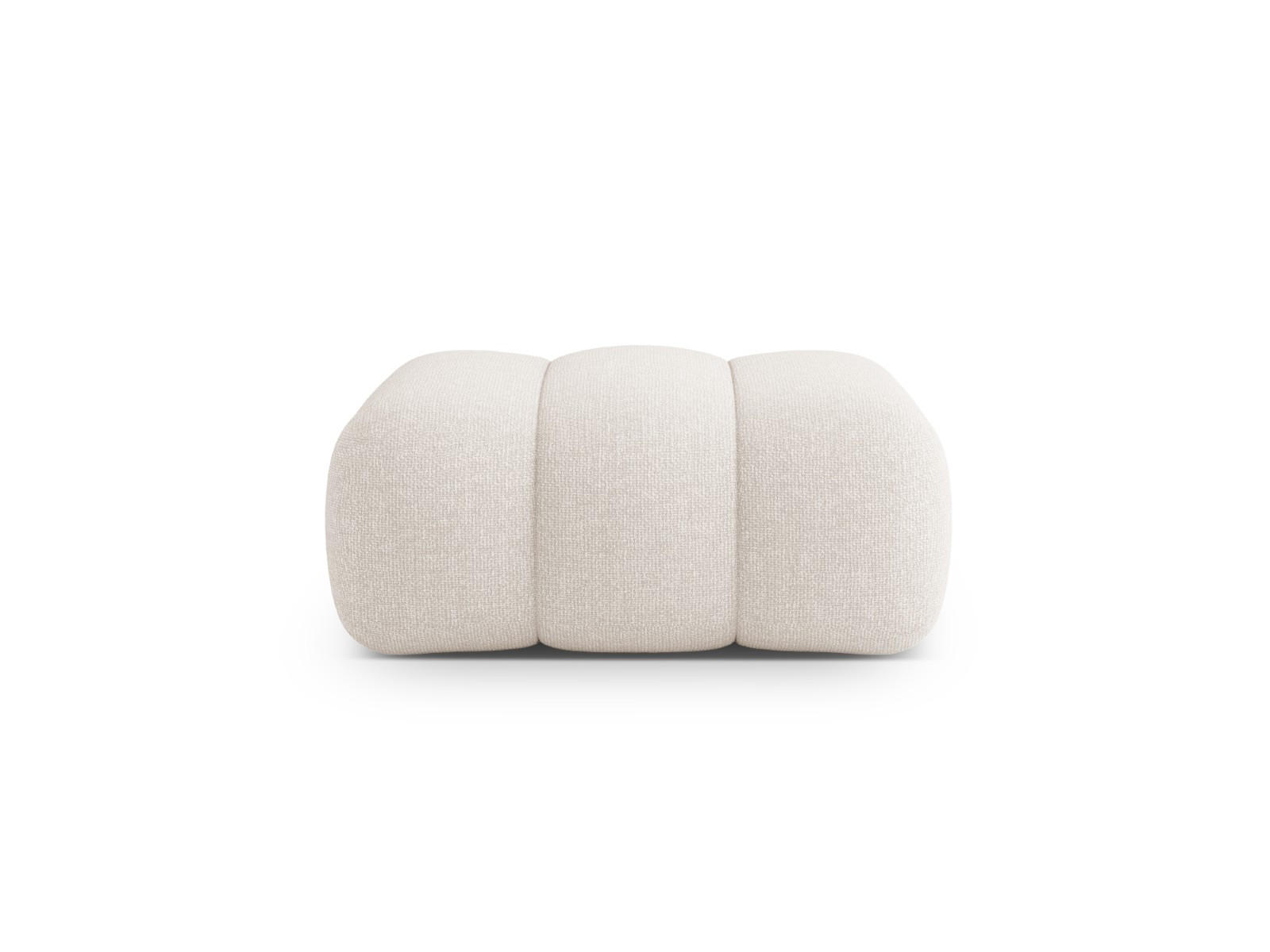 POUF Koge aus Chenille-Stoff leichtes beige - Creme, Textil (95/40/95cm) - Cosmopolitan Design