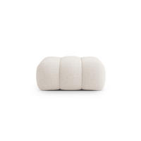POUF Koge aus Chenille-Stoff leichtes beige - Creme, Textil (95/40/95cm) - Cosmopolitan Design