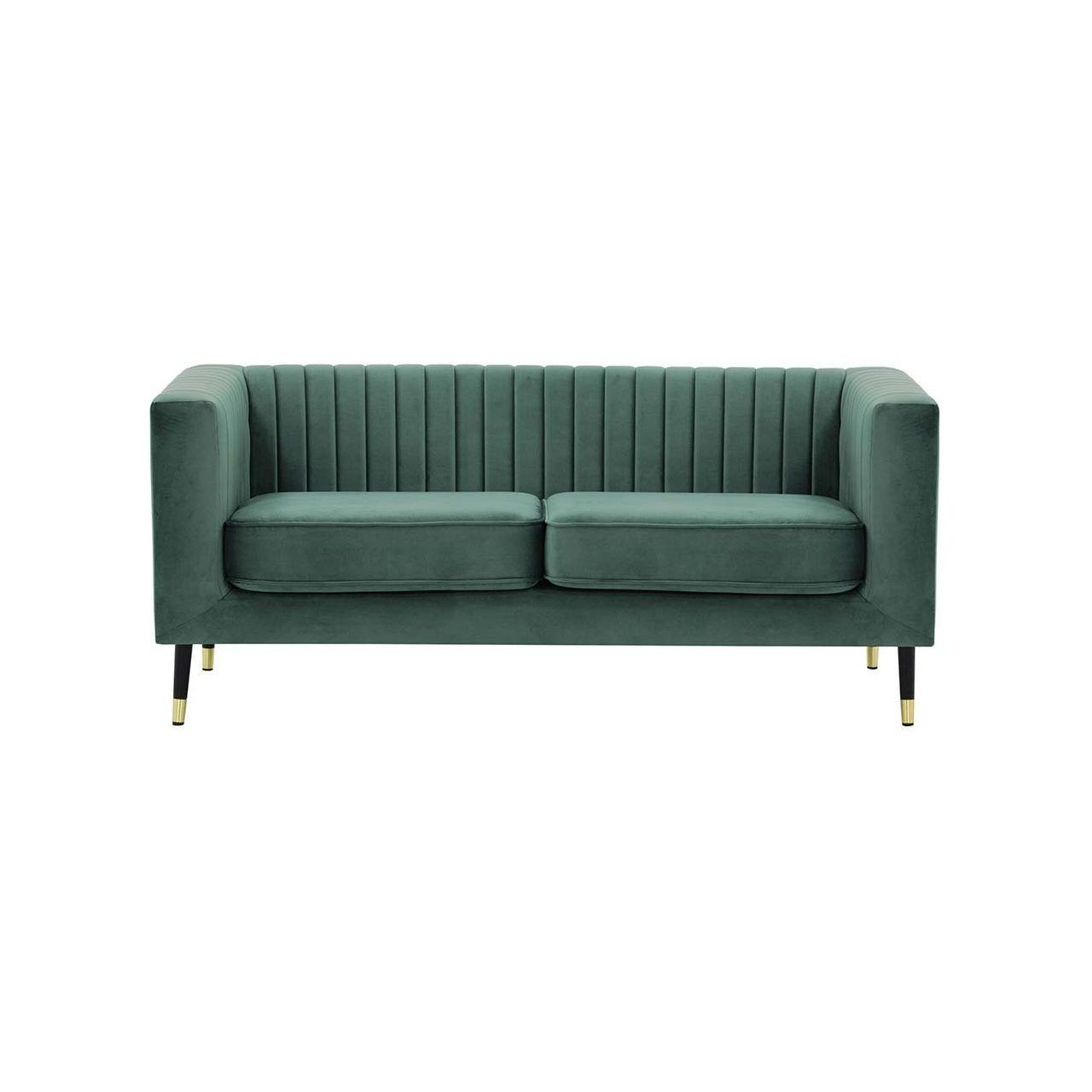 ZWEISITZER-SOFA Slender-Velluto 12 - Blau, Holz/Textil (170/71/83cm) - SLF24