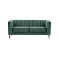 ZWEISITZER-SOFA Slender-Velluto 12 - Blau, Holz/Textil (170/71/83cm) - SLF24