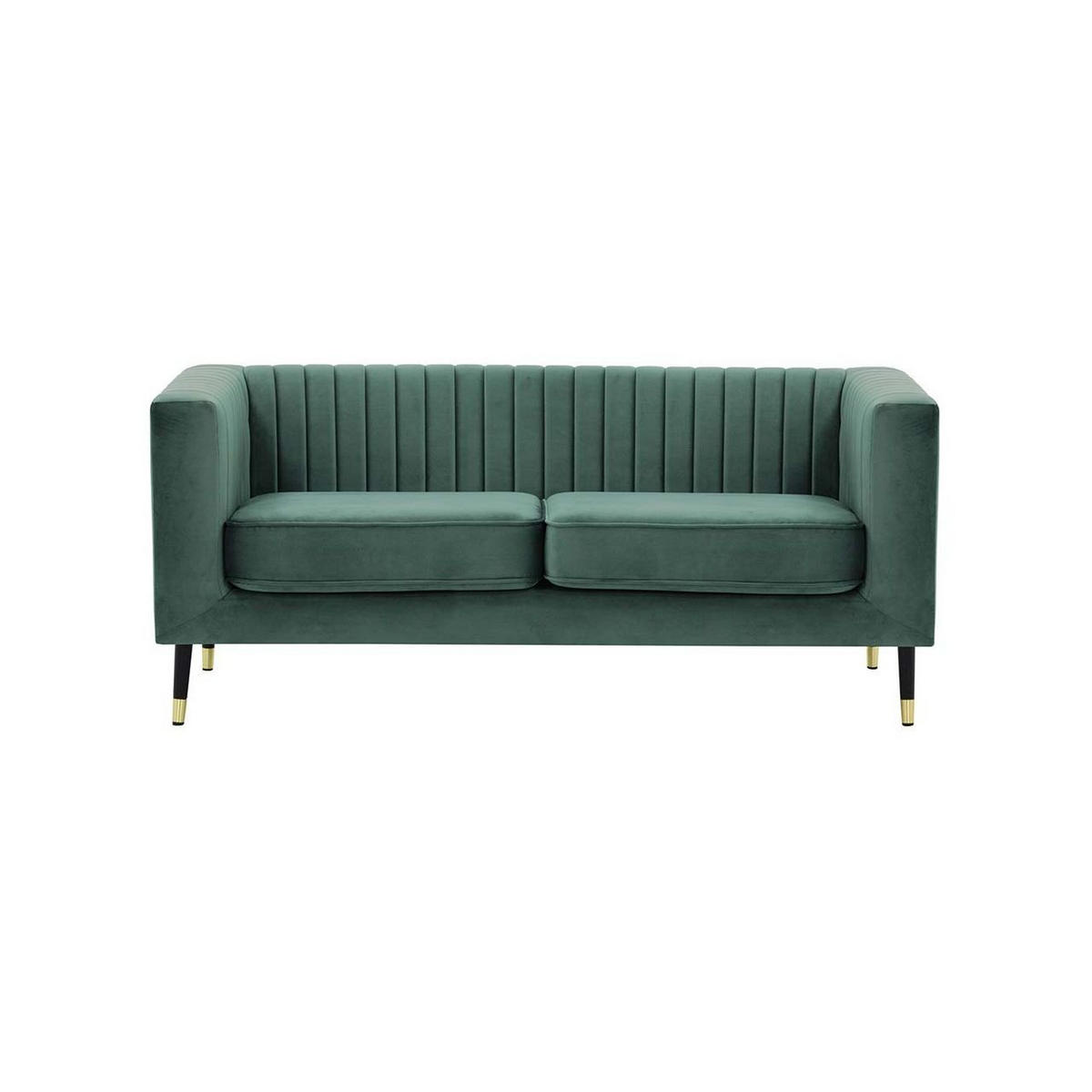 ZWEISITZER-SOFA Slender-Velluto 12 - Blau, Holz/Textil (170/71/83cm) - SLF24