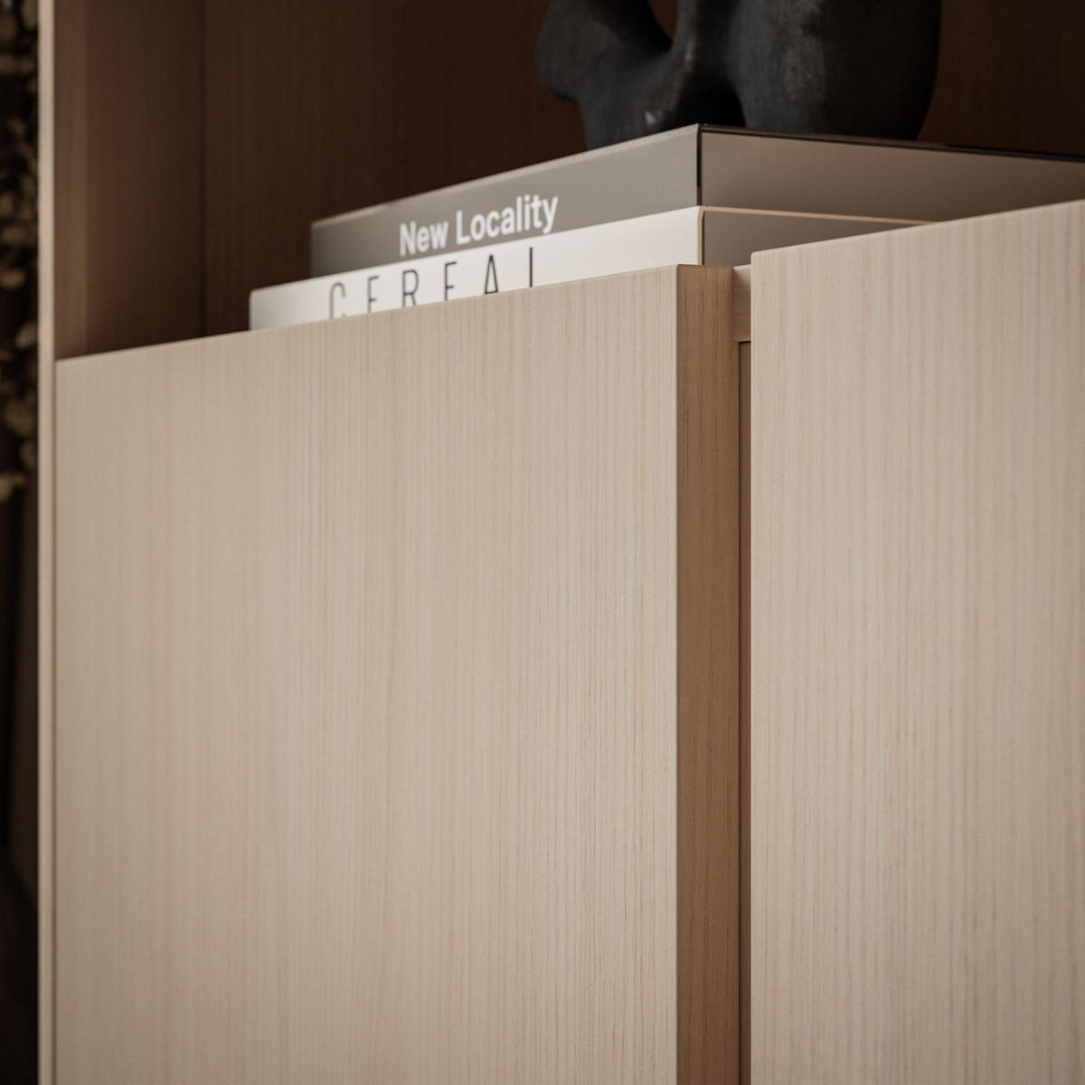 STANDREGAL DESTINY II, zweitürig mit offenen Regalböden - Eichefarben, Holzwerkstoff (103/170/39cm) - Lookway