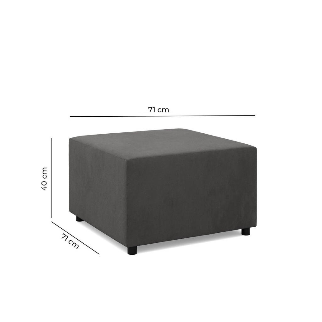 Thumbnail - Sitzpouf, Grau, Textil, 71x40x71 cm, Wohnzimmer, Hocker, Sitzhocker