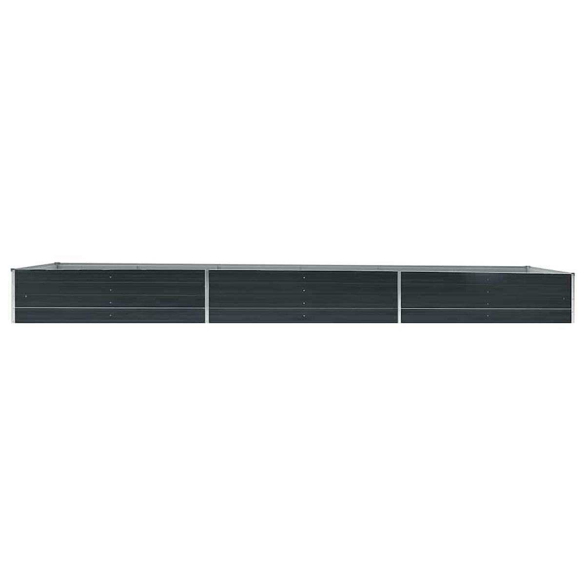 GARTEN-HOCHBEET Verzinkter Stahl 480/80/45 Cm Anthrazit - Anthrazit, Metall (480/45/80cm) - vidaXL