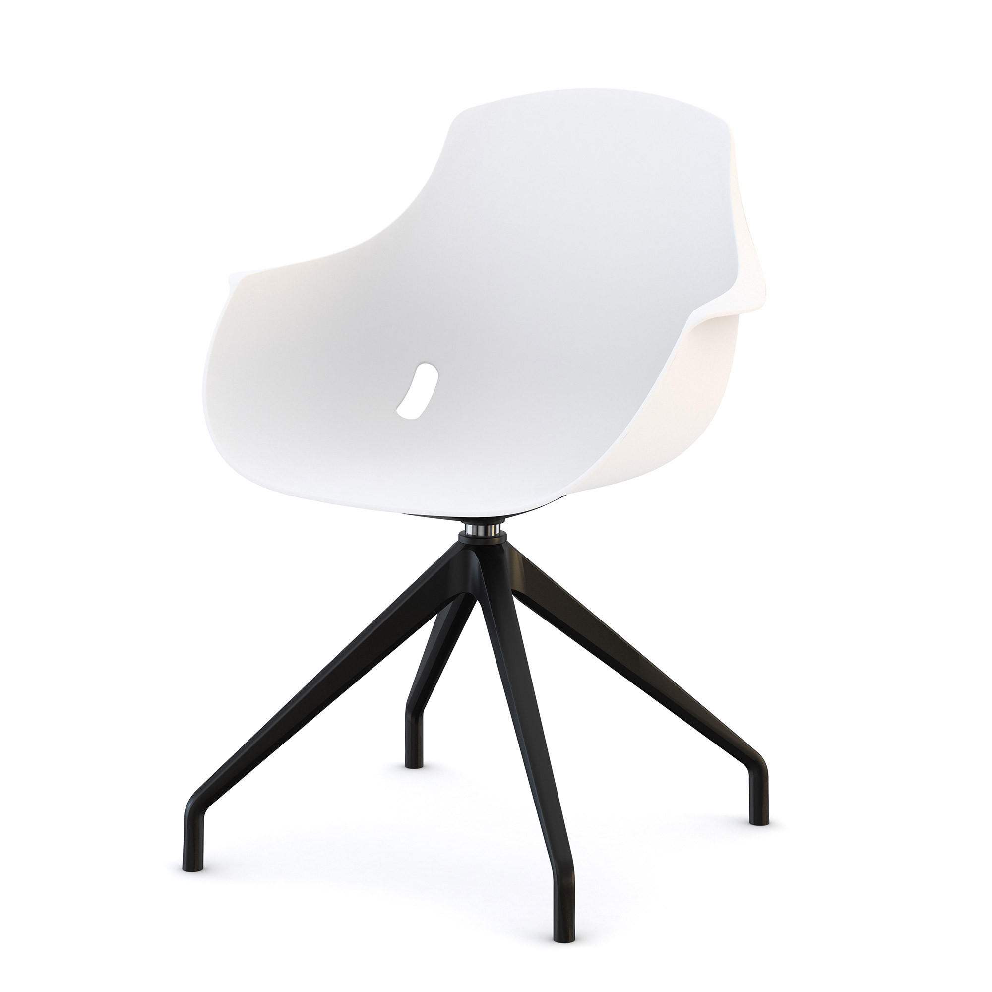 SCHALENSTUHL Consento Triest Schwarz - Schwarz, Kunststoff (63/83/56cm) - ASSMANN