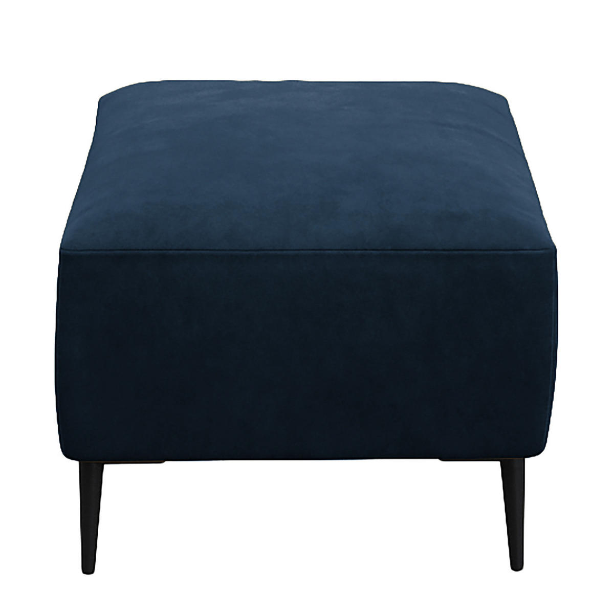 POLSTERHOCKER - Schwarz/Dunkelblau, Textil/Metall (90/45/60cm) - home24