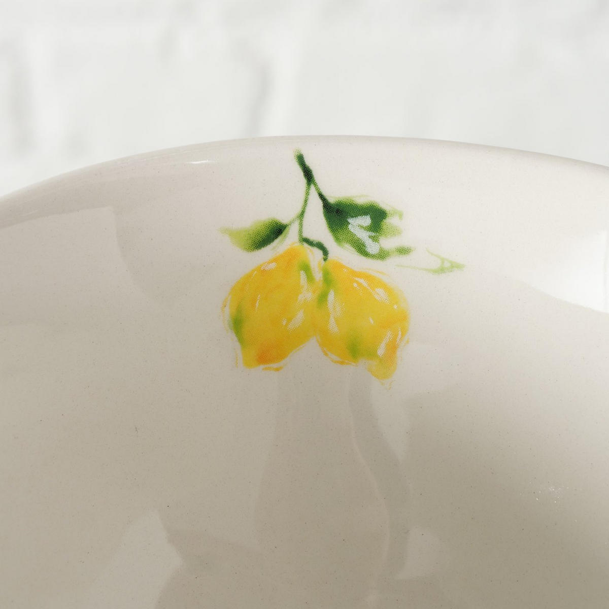 SUPPENSCHÜSSEL Lemony 500 ml - Weiß, Keramik (14cm) - Boltze Home