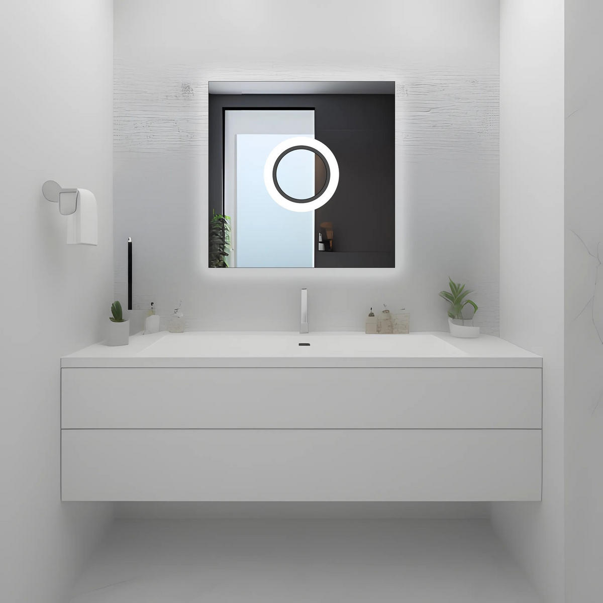 SPIEGEL Rea Led 60x60 Yh-bl-12 - Transparent, Glas (60/2/60cm) - REA
