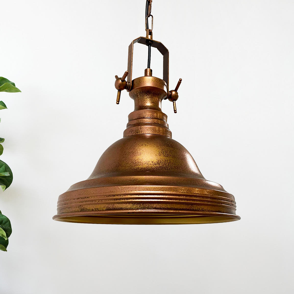 PENDELLEUCHTE Ulmete 30/30 - Kupferfarben, Metall (30/30/27cm) - Bamyum