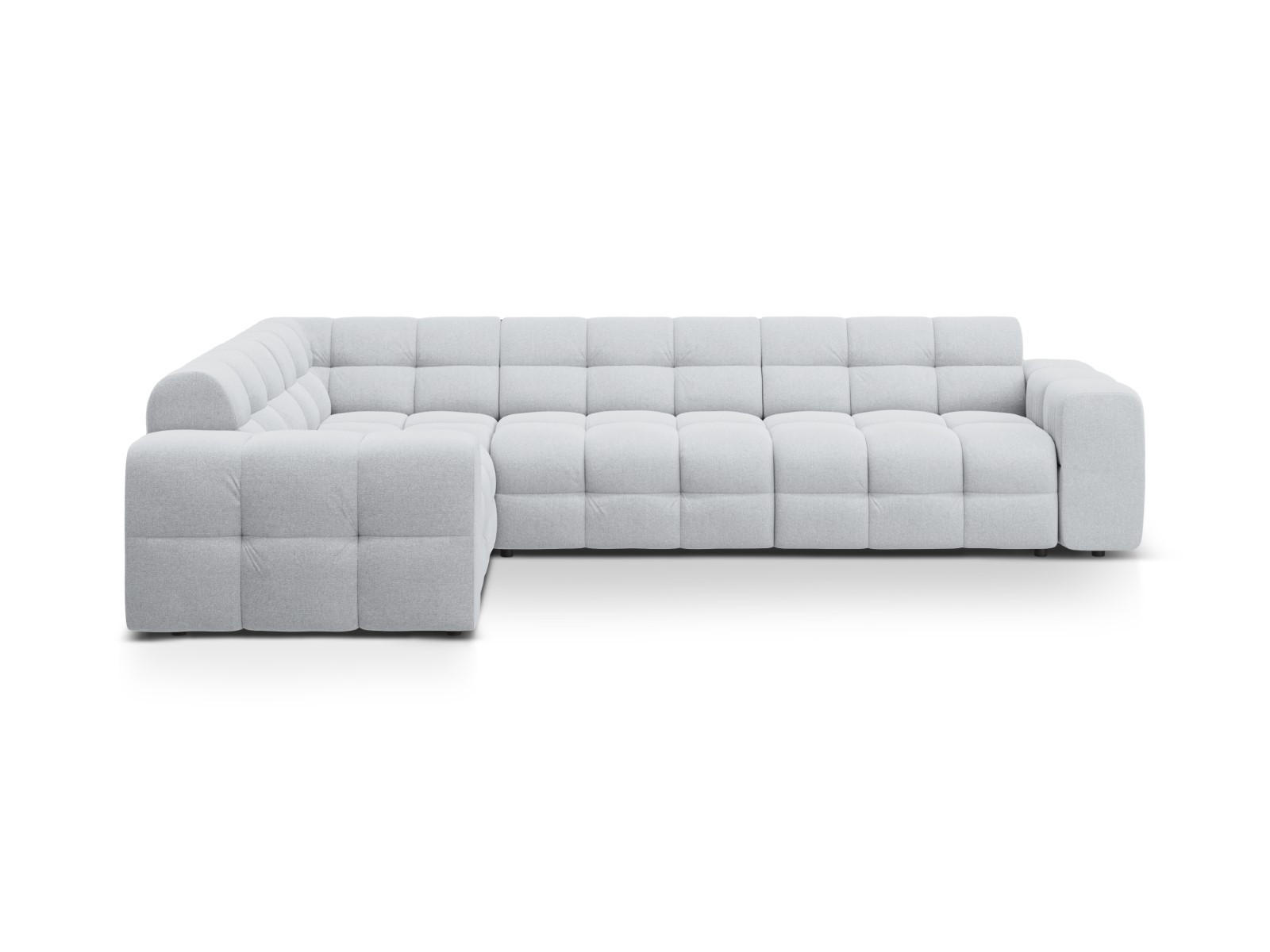 ECKSOFA links Kendal aus strukturiertem Stoff hellgrau 6 Sitzplätze - Hellgrau, Textil (231/332cm) - Micadoni