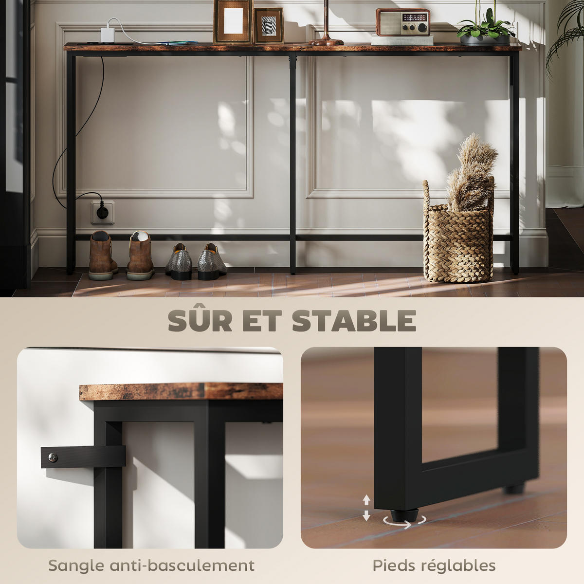KONSOLENTISCH DE-16780 Braun - Braun, Holzwerkstoff (160/20/80cm) - ComfortXL