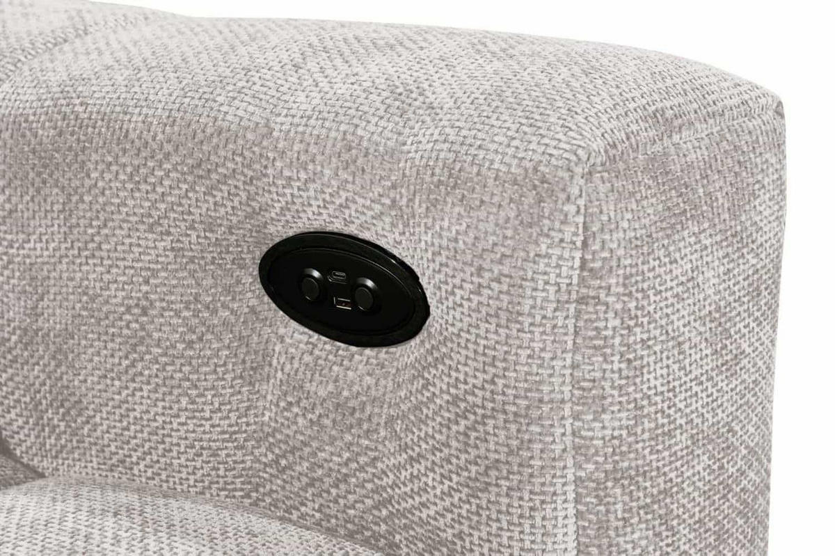 ECKSCHLAFSOFA mit elektronische Sitztiefenverstellung - Hellgrau/Schwarz, Holzwerkstoff/Kunststoff (297/170cm) - ed exciting design