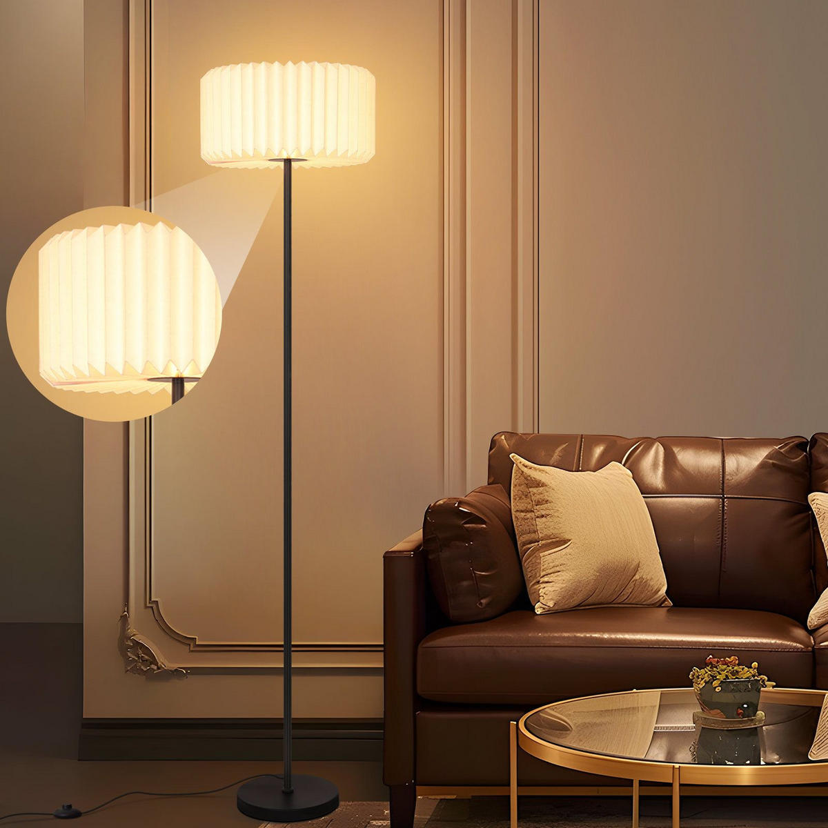STEHLAMPE Glanzar 152.0/35.0/35.0 cm - Weiß, Karton (35/35/152cm) - ZMH