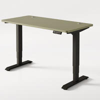 SCHREIBTISCH Elektrisch Höhenverstellbarer HomePro 140x70cm Schwarz/Grün mit Memory-Funktion, Anti-Kollisions Technologie - Schwarz/Grün, Holzwerkstoff (70/140/62cm) - Desktronic
