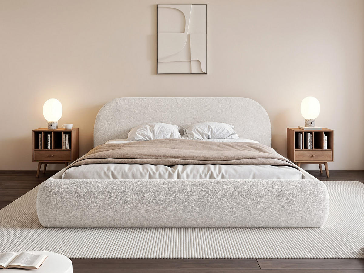 POLSTERBETT Lloret 120x200 cm, Weiß - Weiß, Textil (200/120cm) - Fedve