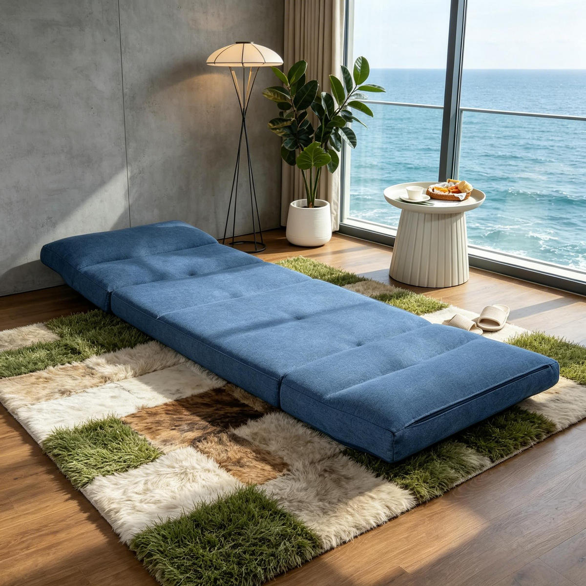 SCHLAFSESSEL DE-33491 5-fach verstellbar mit Bettfunktion Dunkelblau - Blau, Metall (70/56/72cm) - ComfortXL