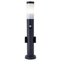 LED STEHLEUCHTE Anthrazit Opal - Anthrazit, Metall (7.6/7.6/60cm)