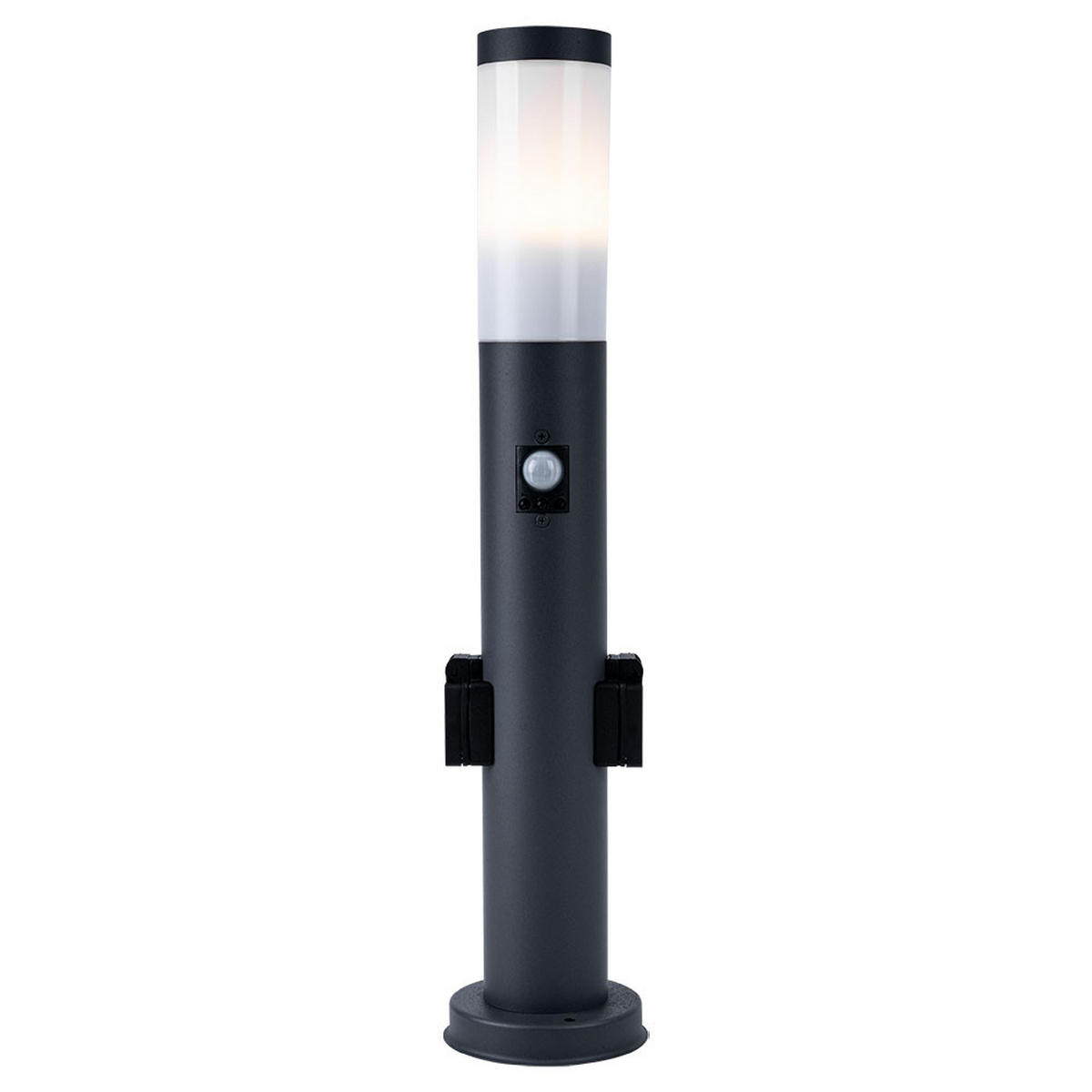 LED STEHLEUCHTE Anthrazit Opal - Anthrazit, Metall (7.6/7.6/60cm)