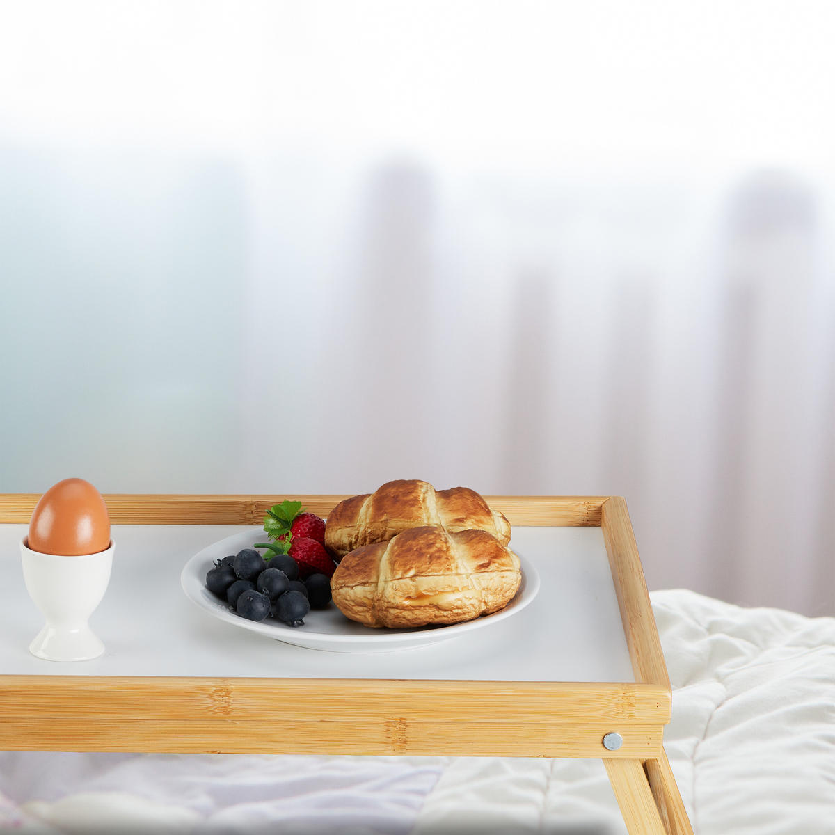 BETTTABLETT - Multicolor, Holz/Holzwerkstoff - Relaxdays