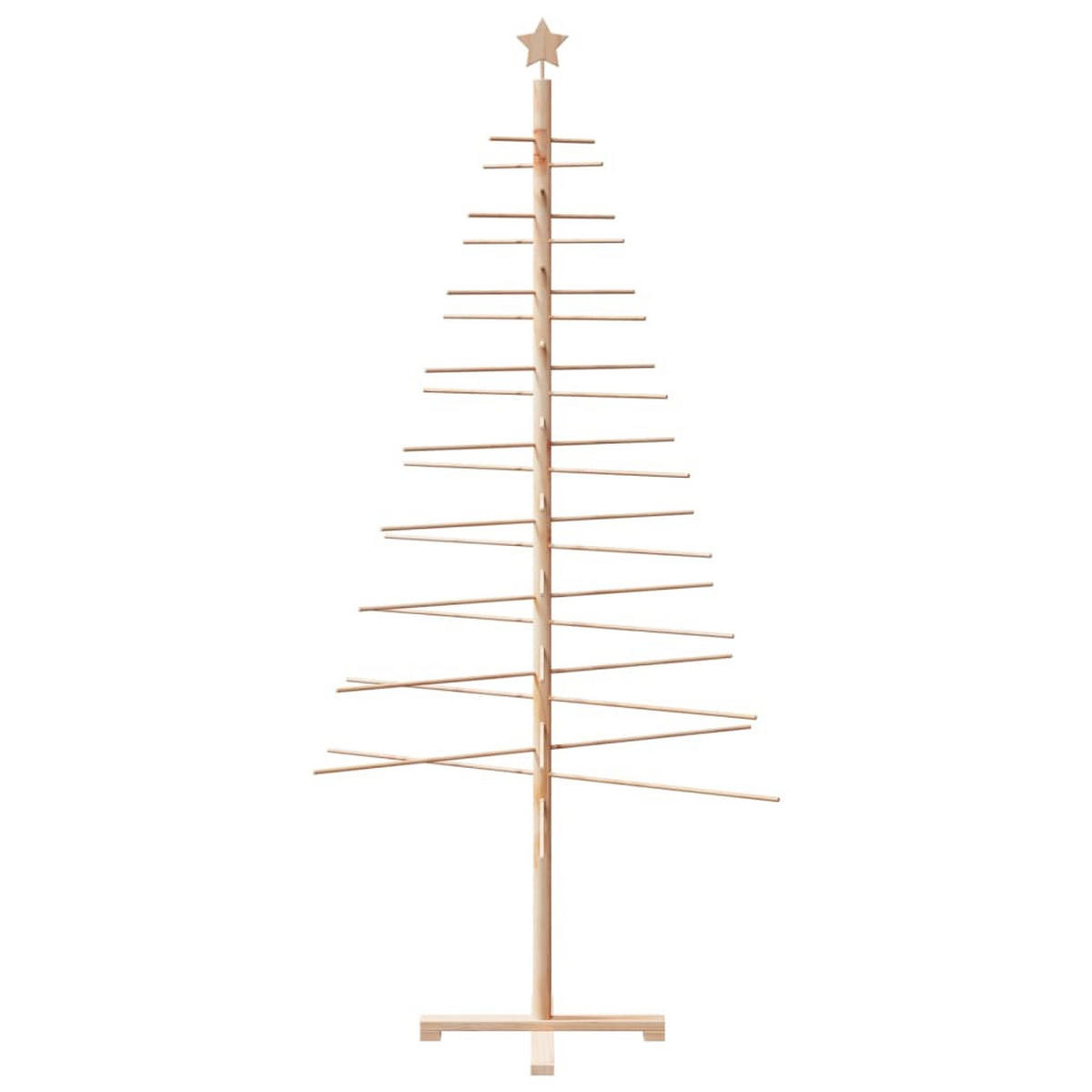 WEIHNACHTSBAUM Holz 110/110/210 Cm Braun Massivholz Kiefer - Braun, Holz (210cm) - vidaXL