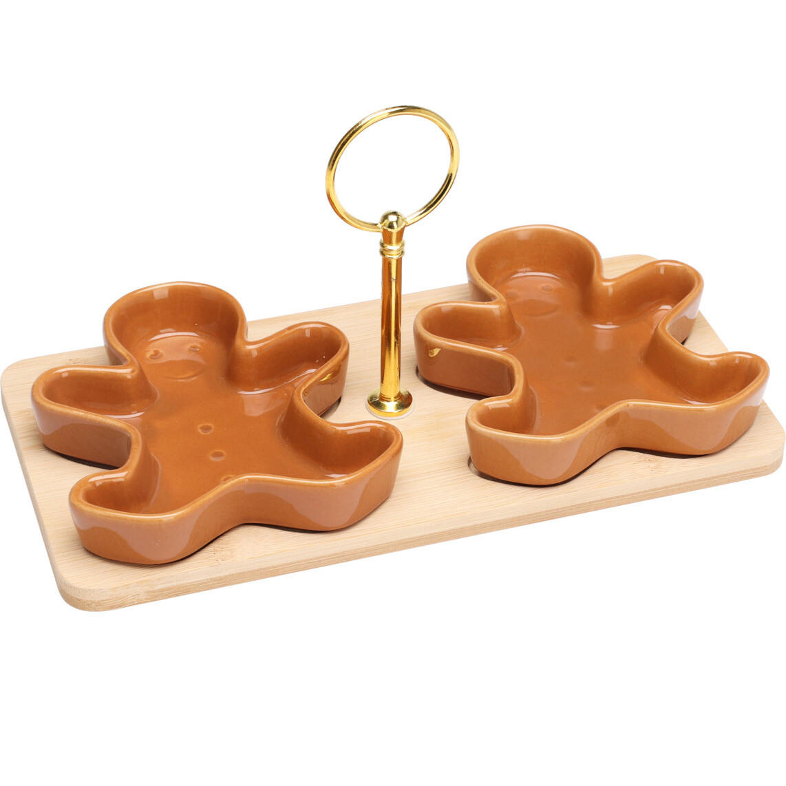 SNACKSCHALEN Bambus Zimora 3er Set - Braun, Keramik (22cm) - Excellent Houseware