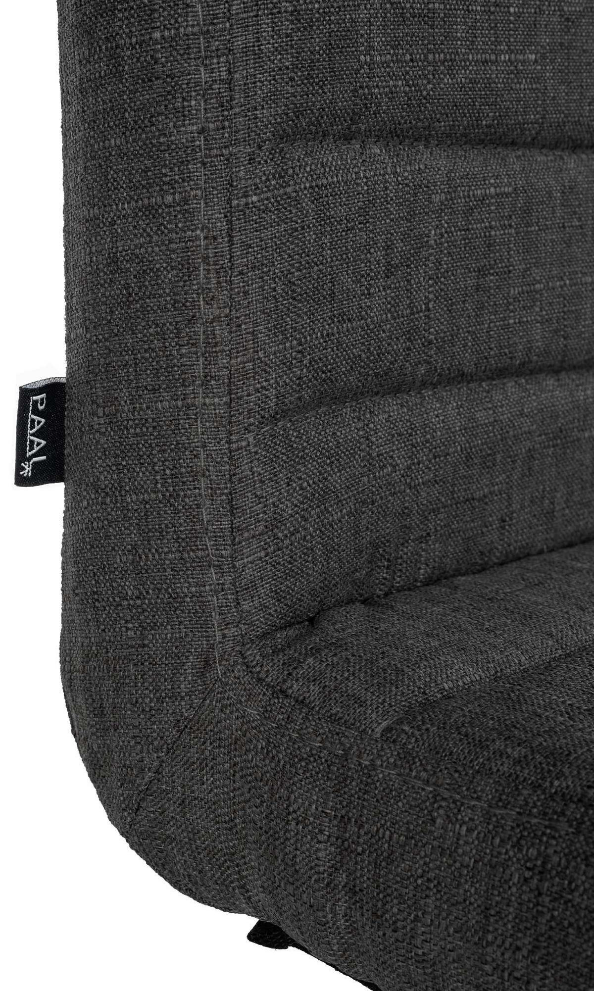 DREHSTUHL 2er Set Stoff dunkelgrau - Chromfarben/Dunkelgrau, Textil/Metall (44/81/60cm) - CLP