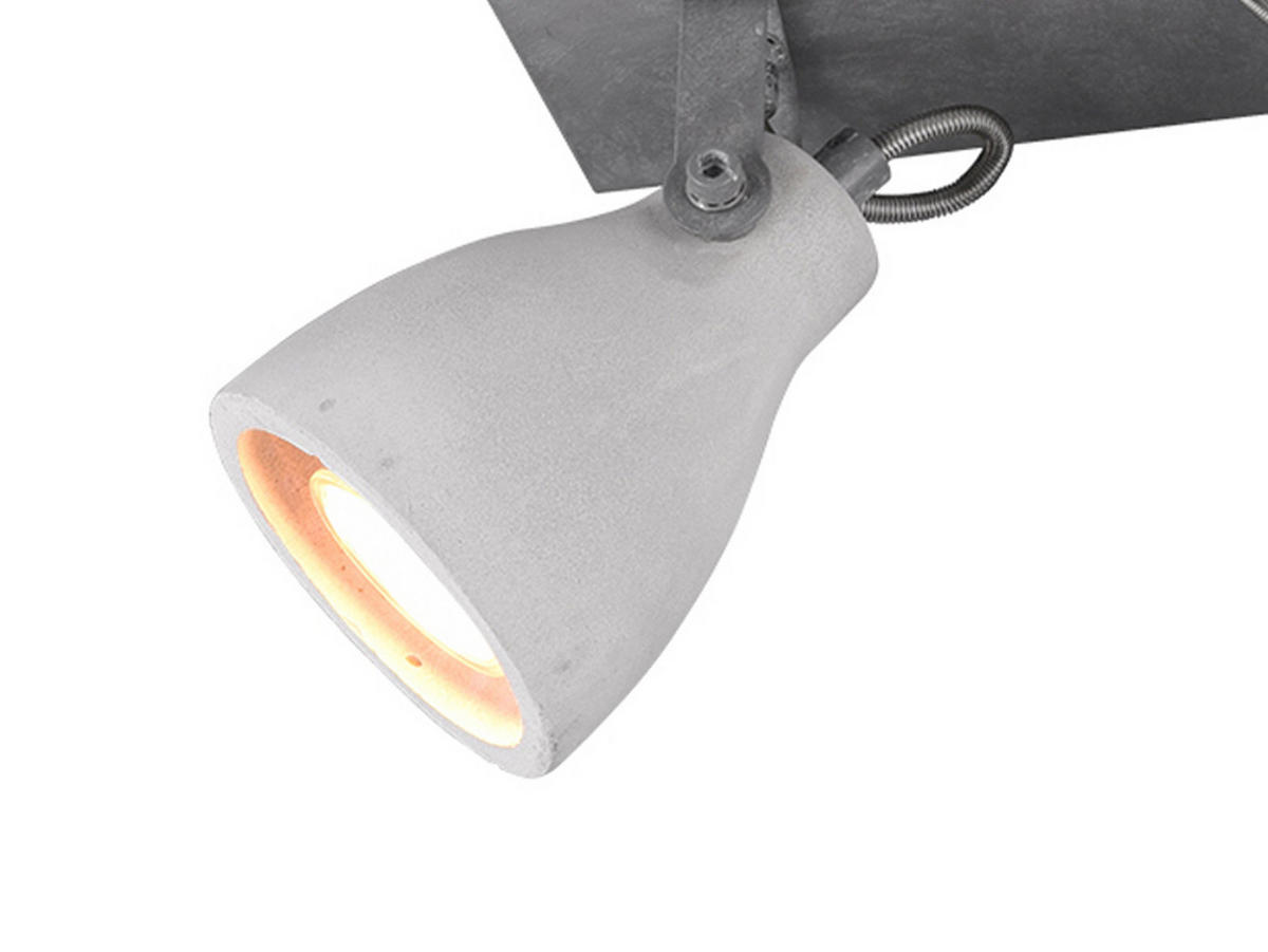 LED-DECKENSTRAHLER Breite 23cm, Beton - Grau, Naturmaterialien/Metall (10/23/18cm) - meineWunschleuchte