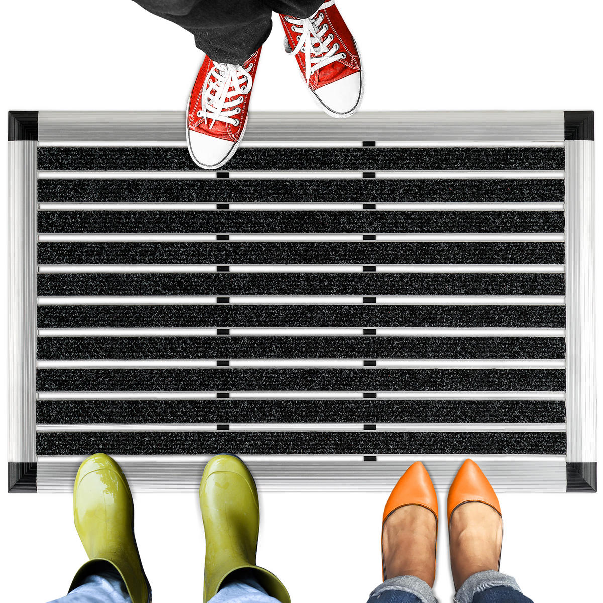 ALU-FUSSMATTE AluGant - Silberfarben, Metall (80/50cm) - BoMoe