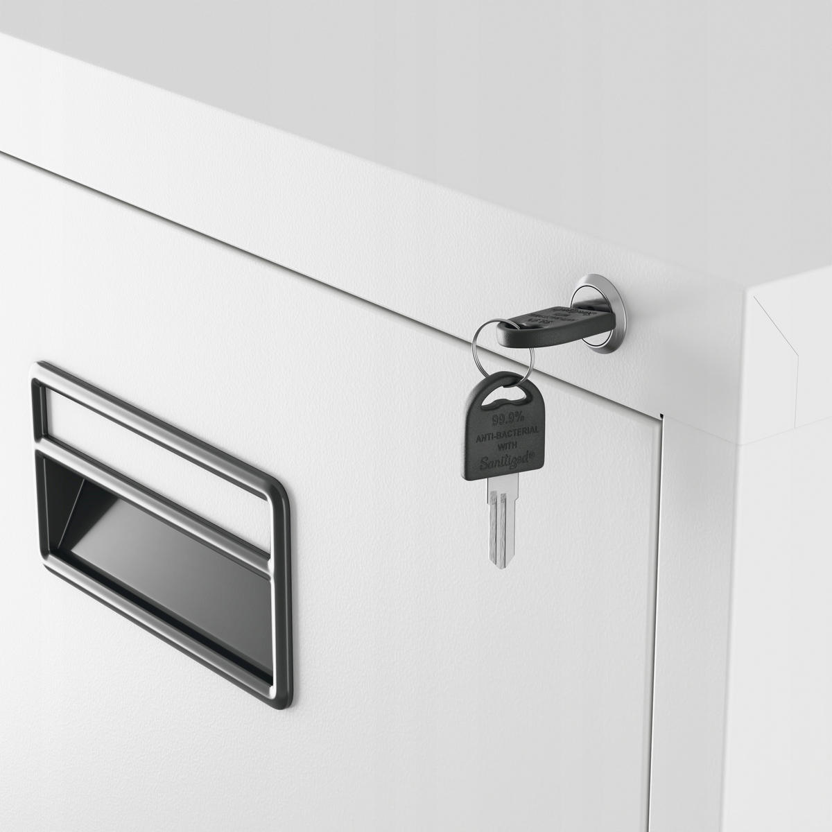 AKTENSCHRANK mit 3 Schubladen SARA V3 - Weiß, Metall (46/102/62cm) - Jan Nowak
