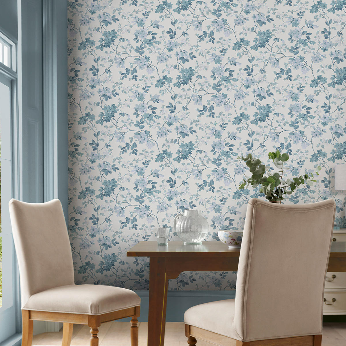VLIESTAPETE Yeyland - Blau, Papier/Kunststoff (52/1000cm) - LAURA ASHLEY