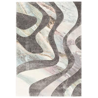 DESIGNER TEPPICH MAUI PASTELL WELLEN - Grau, Textil (140/200cm) - Pergamon