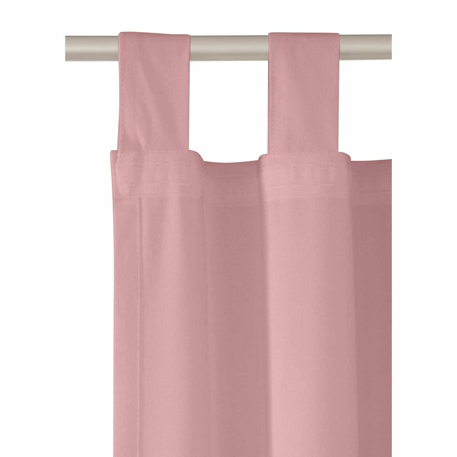 SCHLAUFENVORHANG IM UNI DESIGN DOVE Blickdicht - Rosa, Textil (140/0.5/255cm) - Tom Tailor