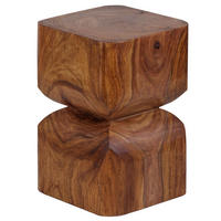 BEISTELLTISCH eckig RAPHAELA Deko-Tisch - Sheeshamfarben, Holz (30/30/45cm) - tinkaro