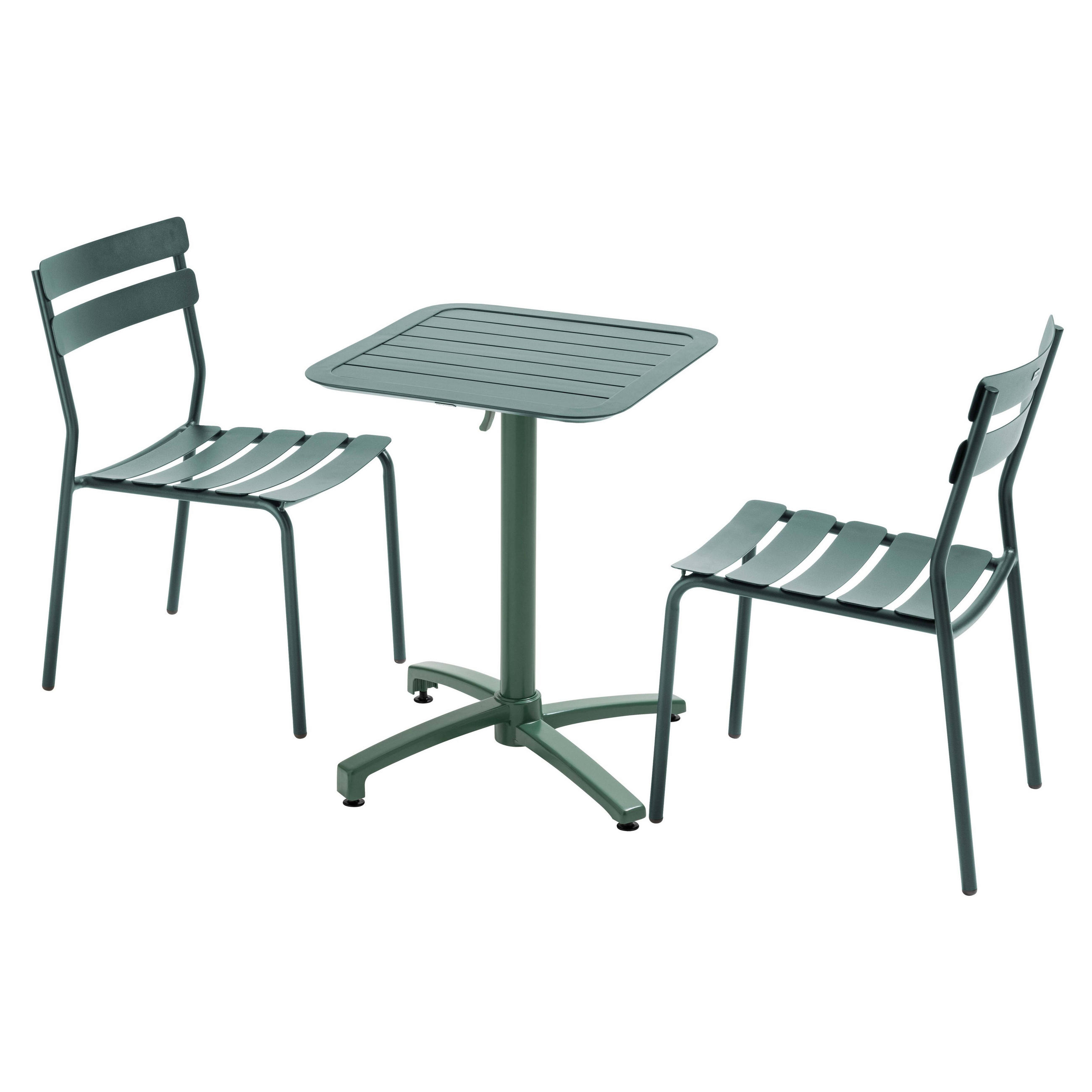 GARTENSET 3-tlg., Dunkelgrün - Grün, Metall - Oviala