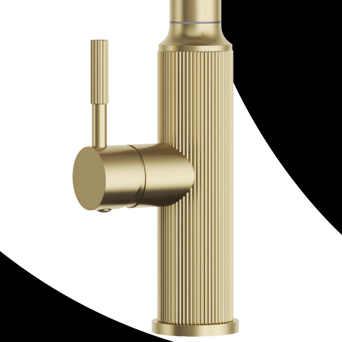 KÜCHENARMATUR Luna Gebürstetes Gold ausziehbar 2 Strahlarten 43 cm 1-tlg. - Goldfarben, Metall (25/43/25cm) - Granitan