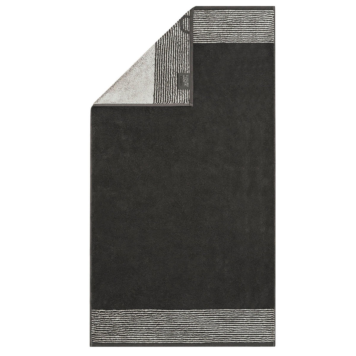 HANDTUCH Set - 10-teilig in Basalt, 100% Baumwolle - Dunkelgrau, Naturmaterialien (200/135cm) - Cawoe