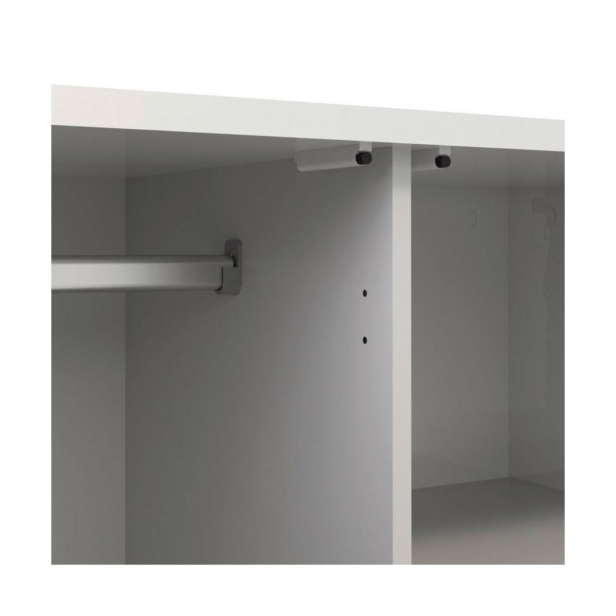 GARDEROBENSCHRANK weiß - Weiß, Holzwerkstoff (99/201/50cm) - ebuy24