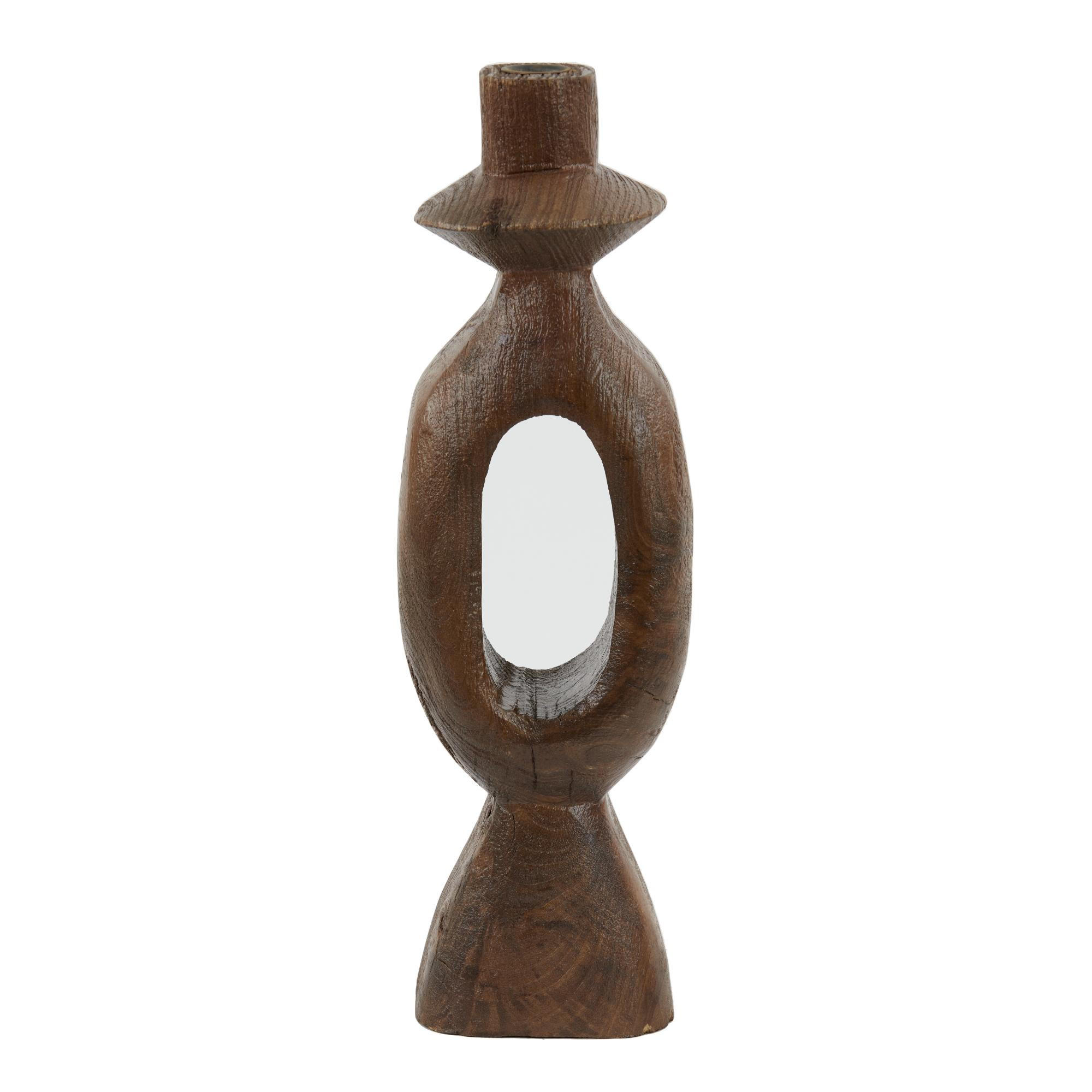 KERZENLEUCHTER Django Braun 14/14/50 cm - Braun, Holz (14/50/14cm) - Light & Living