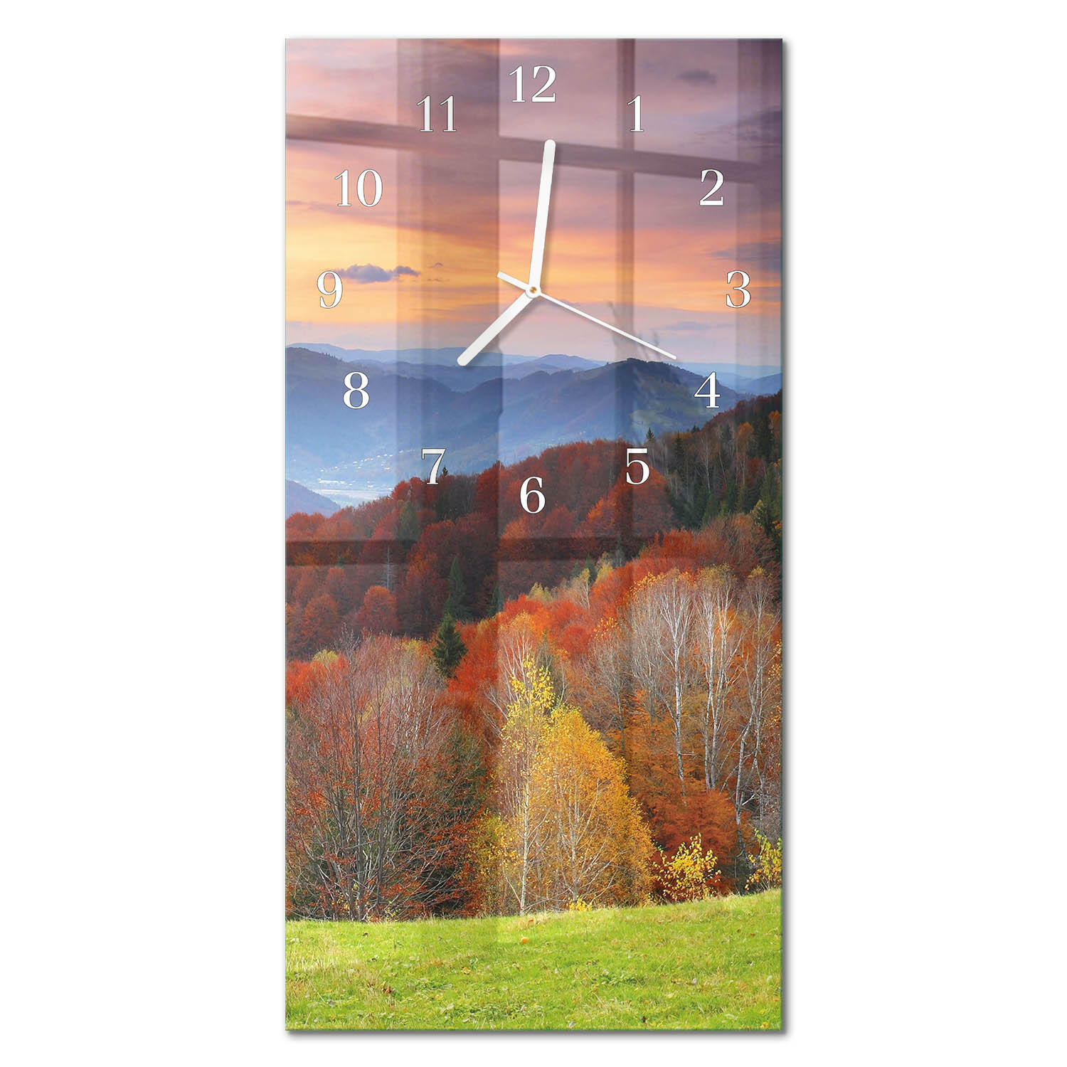 WANDUHR 30x60 cm - Wasser Sonne - Multicolor, Glas (30/60/0.4cm) - TULUP