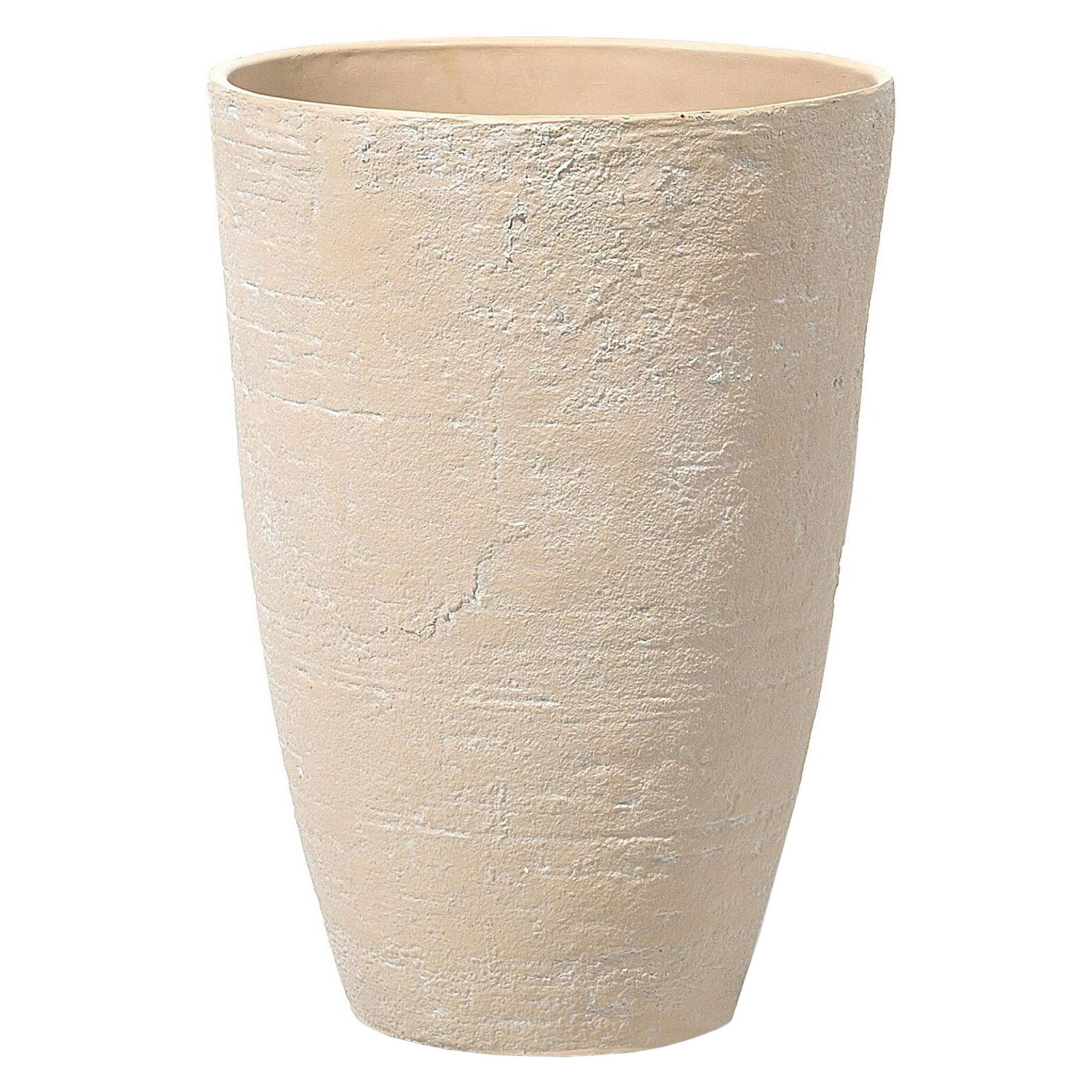 Beliani Blumentopf Beige 60 cm