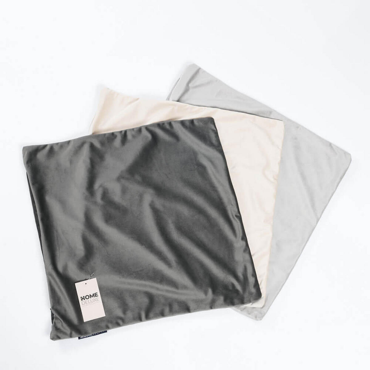 KISSENBEZUG COUSHY - Beige, mit Kissenfüllung - Beige, Kunststoff (50/50cm) - Home Deluxe
