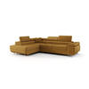 ECKSOFA EMILY mit Schlaffunktion Monolith 48 Links - Currygelb, Textil (275/200cm) - Bedante