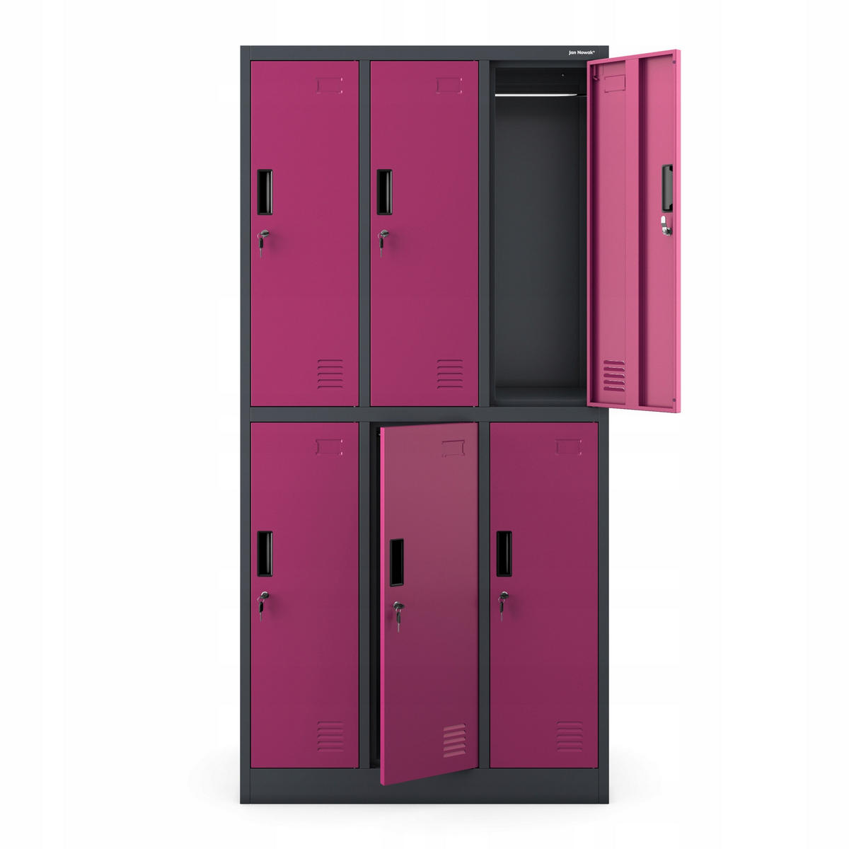 SCHLIESSFACHSCHRANK IGOR - Violett, Metall (90/185/45cm) - Jan Nowak