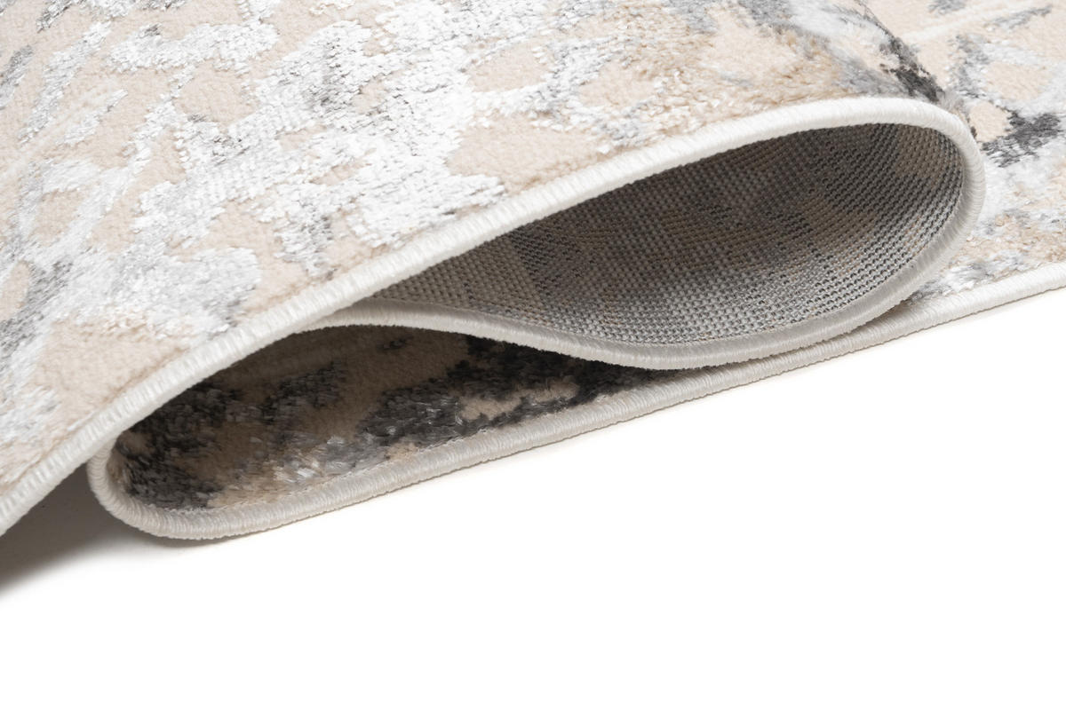 LÄUFER Crystal Hellgrau Marmor Optik 80/500 cm - Hellgrau, Textil (80/500cm) - Tapiso