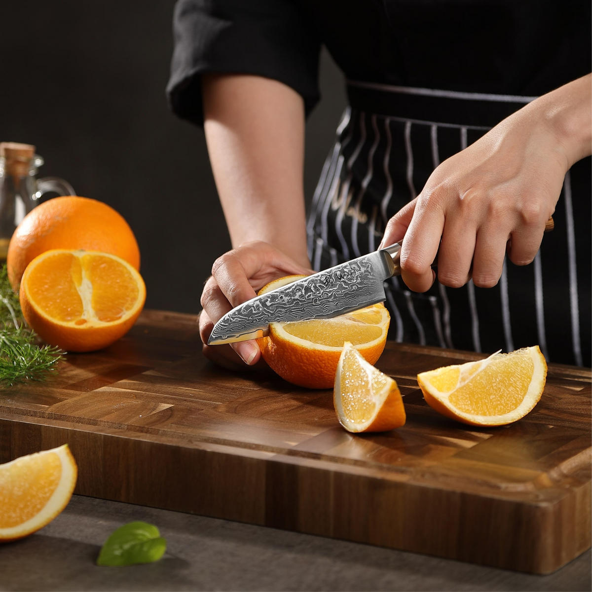 MESSERSET 6-TEILIG 8–20 cm - Braun, Holz/Metall - Wakoli