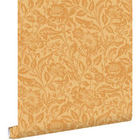 TAPETE Blumenmuster 50 x 900 cm - Orange, Papier (50/900cm) - ESTAhome