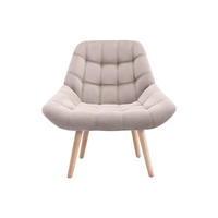 SESSEL mit gerader Rückenlehne - 1 Person - Samt, Stoff - Beige - - Beige, Textil (87/83/79cm) - Vente-Unique